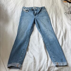 Good American Mid Blue Straight Leg Jeans